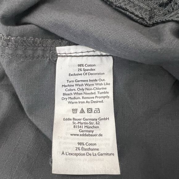 NWT Eddie Bauer Women's Ankle Cargo Pants Hiking Outdoor Sz 14 Gray - Picture 13 of 14